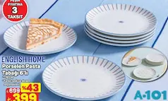 ENGLİSH HOME PORSELEN PASTA TABAĞI 6'LI